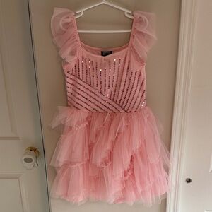 Pink Ruffled Kids Dress